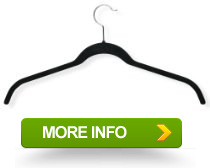 HoneyCanDo HNG01338 Velvet Touch Shirt Hanger, Black, 18Pack 